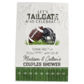 Voetbal staarthek & vier couples shower favor medium cadeauzakje (Achterkant)