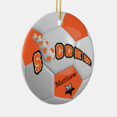 Voetbal Star Player personaliseren | SINAASAPPEL Keramisch Ornament (Rechts)