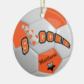 Voetbal Star Player personaliseren | SINAASAPPEL Keramisch Ornament (Links)