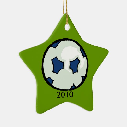 voetbal ster 2010 keramisch ornament (Rechts)