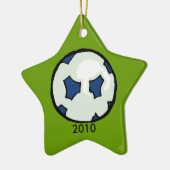 voetbal ster 2010 keramisch ornament (Links)