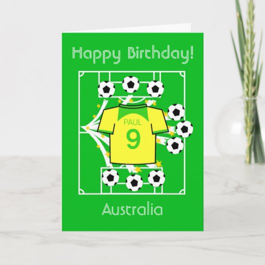 Voetbal Ster Australië Kaart (Voorkant)