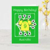 Voetbal Ster Australië Kaart (Gele Bloem)