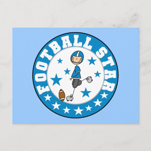 Voetbal Ster Briefkaart (Voorkant)