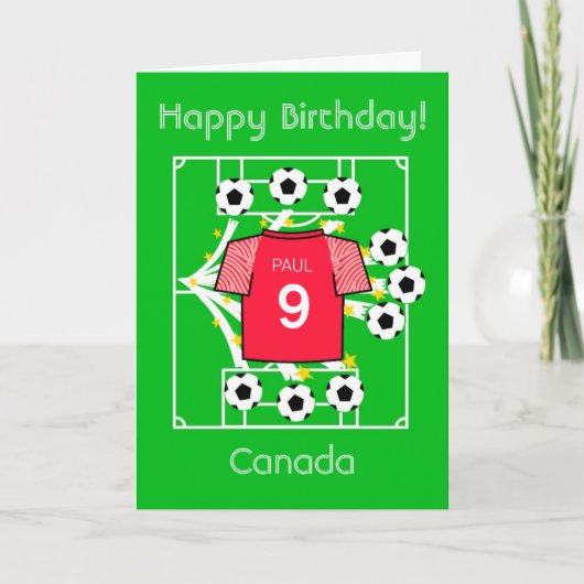 Voetbal Ster Canada Kaart (Voorkant)