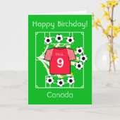 Voetbal Ster Canada Kaart (Gele Bloem)