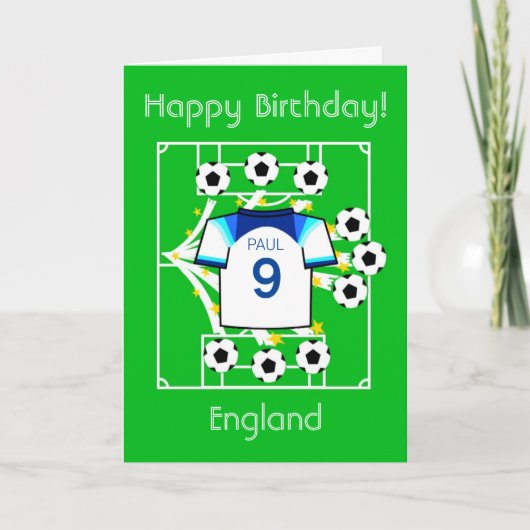 Voetbal Ster Engeland Kaart (Voorkant)