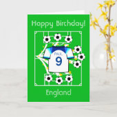 Voetbal Ster Engeland Kaart (Gele Bloem)