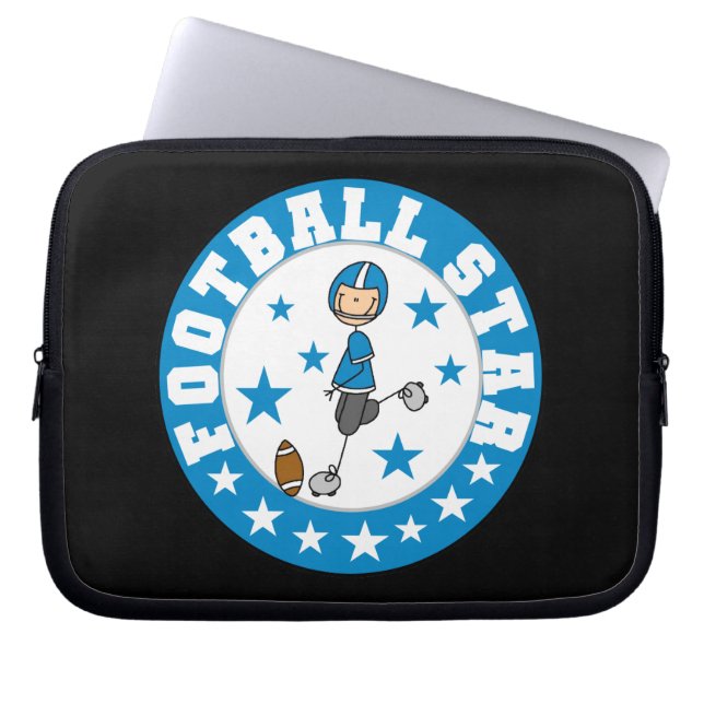 Voetbal Ster Laptop Sleeve (Voorkant)