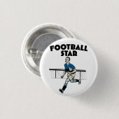 Voetbal Ster Ronde Button 3,2 Cm (Voorkant /achterkant)