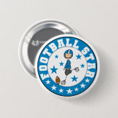 Voetbal Ster Ronde Button 5,7 Cm (Voorkant /achterkant)