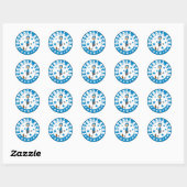 Voetbal Ster Ronde Sticker (Vel)