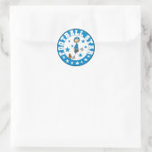 Voetbal Ster Ronde Sticker (Tas)