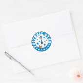 Voetbal Ster Ronde Sticker (Envelop)