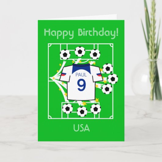 Voetbal Ster USA Kaart (Voorkant)
