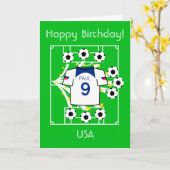 Voetbal Ster USA Kaart (Gele Bloem)