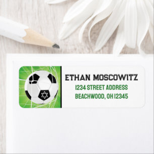 Voetbal, ster van David Bar Mitzvah Etiket