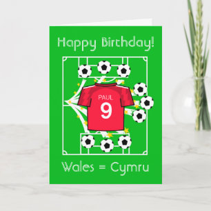 Voetbal Ster Wales Cymru Kaart