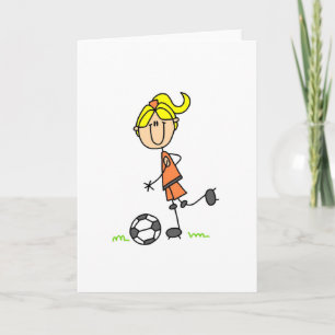 Voetbal Stick Figuur Kaart