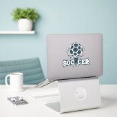 Voetbal Stickers (Laptop op bureau)