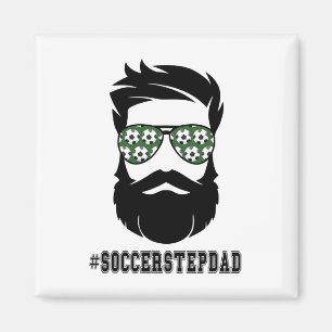 Voetbal stiefvader met baard stap vader stap site magneet