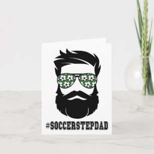 Voetbal stiefvader met baard stiefvader stiefvader kaart