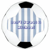 Voetbal Stripe Blauw & Wit Ball (Voorkant)