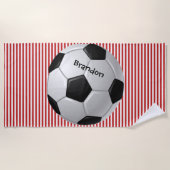 Voetbal Stripes Design Beach Towel Strandlaken (Voorkant)
