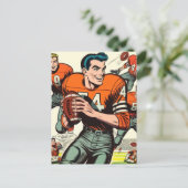  voetbal strips briefkaart (Staand voorkant)