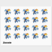 voetbal summersetz. ronde sticker (Vel)