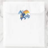 voetbal summersetz. ronde sticker (Tas)