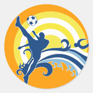 voetbal summersetz. ronde sticker