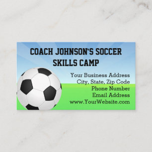 voetbal Sunny Day Sports Coach Visitekaartje
