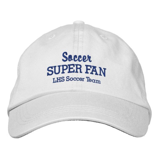Voetbal Super Fan Custom High School Sports Team Geborduurde Pet (Voorkant)