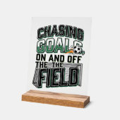 Voetbal T-Shirt Ontwerp Oud_1 Acryl Bord (Hoek)