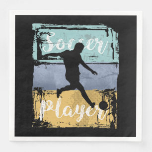 Voetbal T-shirt -  Retro Soccer Player Servet