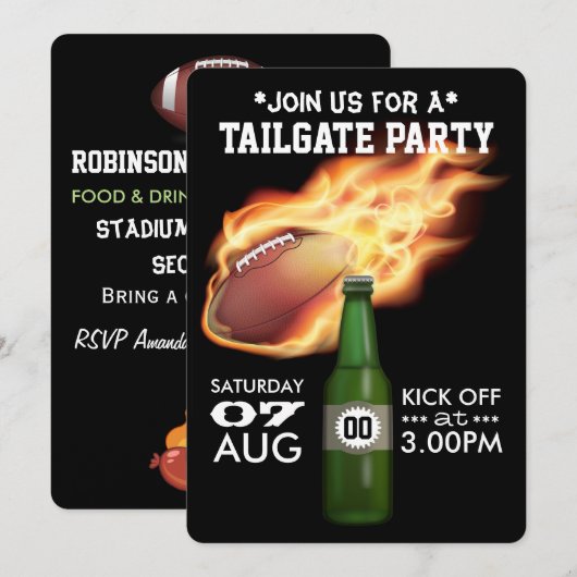 Voetbal Tailgate Feest Kaart (Voorkant / Achterkant)