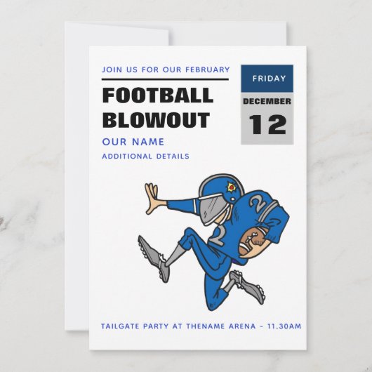 VOETBAL Tailgate-feestuitnodigingen - Op maat gema Kaart (Voorkant)