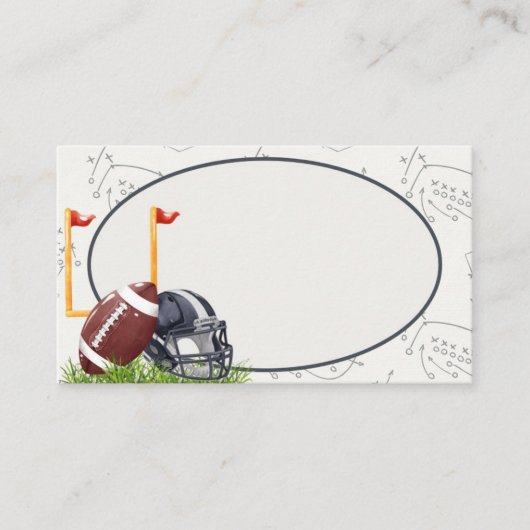 Voetbal Tailgate Touchdown Buffet Plaatkaarten Plaatskaartje (Voorkant)