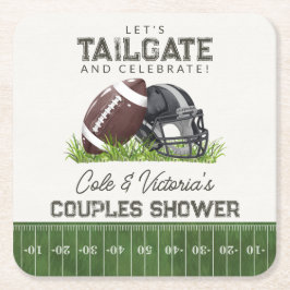 Voetbal Tailgate & Vieren Touchdown Koppels Kartonnen Onderzetters