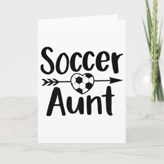 Voetbal tante Hart Sportliefhebber tante Moederdag Kaart