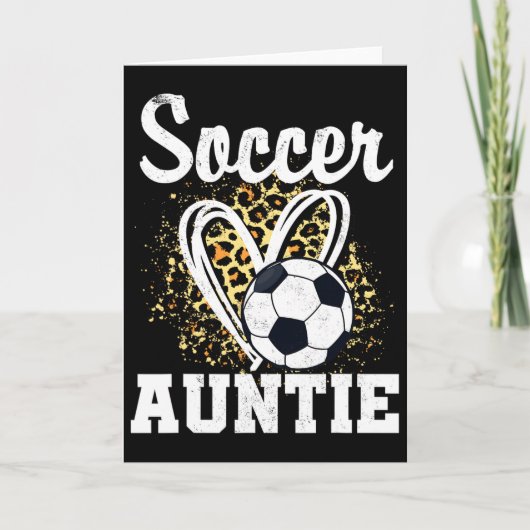 Voetbal Tante Luipaard Hart Kaart (Voorkant)