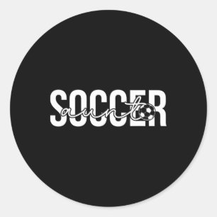 Voetbal tante Trotse tante van een voetballer tant Ronde Sticker