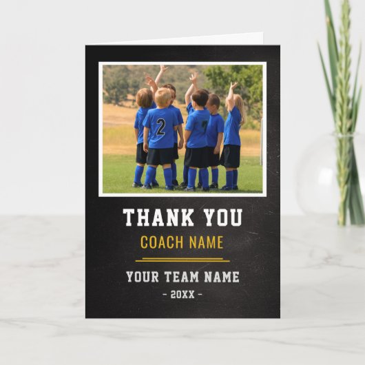Voetbal Team Coach Bedankt Foto  (Voorkant)