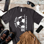 Voetbal Team Mam Papa Speler Naam Football Speler T-shirt