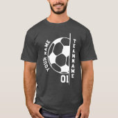 Voetbal Team Mam Papa Speler Naam Football Speler T-shirt (Voorkant)