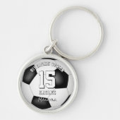 Voetbal Team Naam Meisjes Jongens Gepersonaliseerd Sleutelhanger (Voorkant)