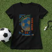 Voetbal Team Naam Speler Nummer Moderne Bal T-shirt