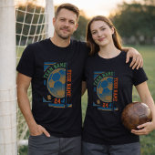 Voetbal Team Naam Speler Nummer Moderne Bal T-shirt