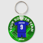 Voetbal team speler momento Sleutelhanger (Achterkant)